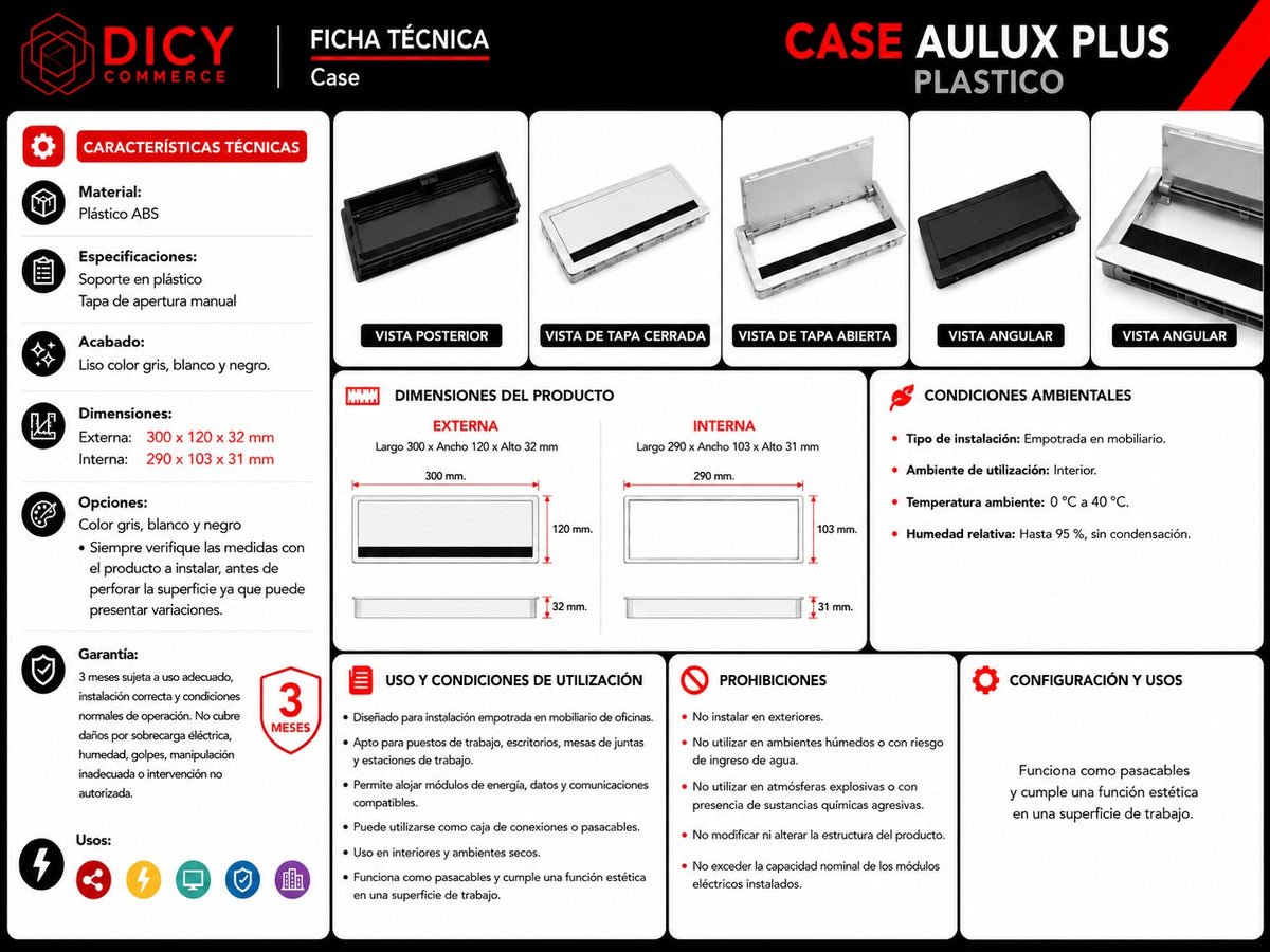 Case plástico