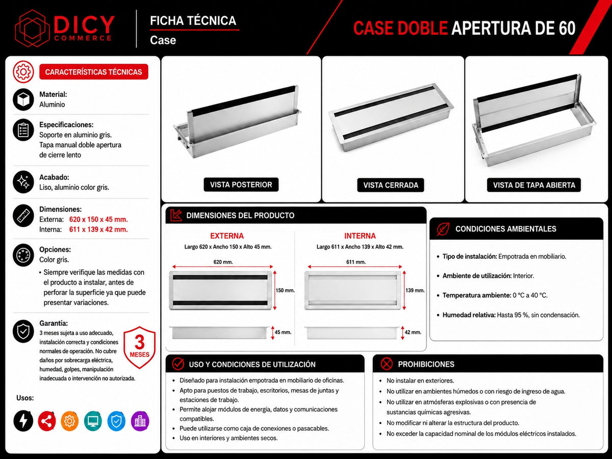 Case doble apertura