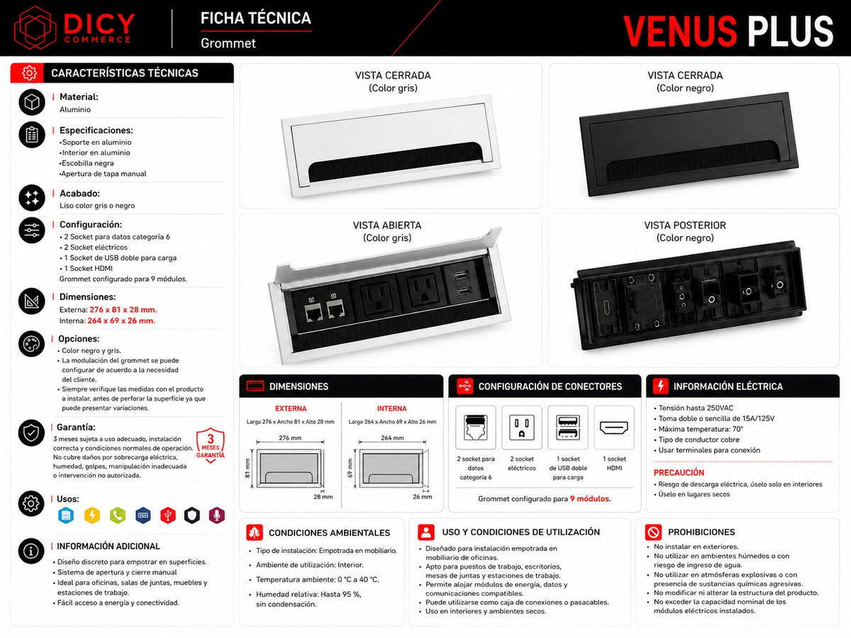 Grommet venus plus