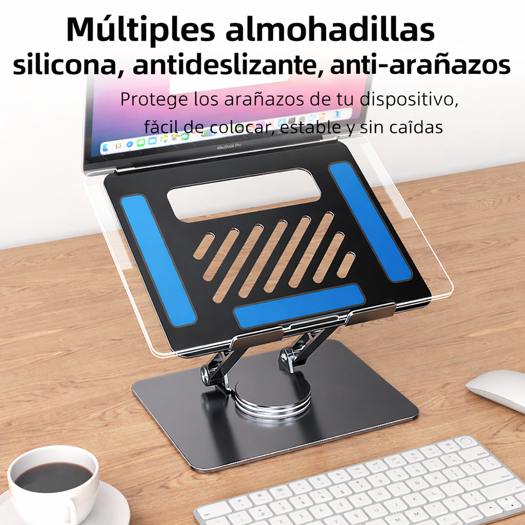 Soporte para portátil de aluminio y acero al carbono ajustable directo de fábrica para soporte para portátil de 10 a 17 pulgadas