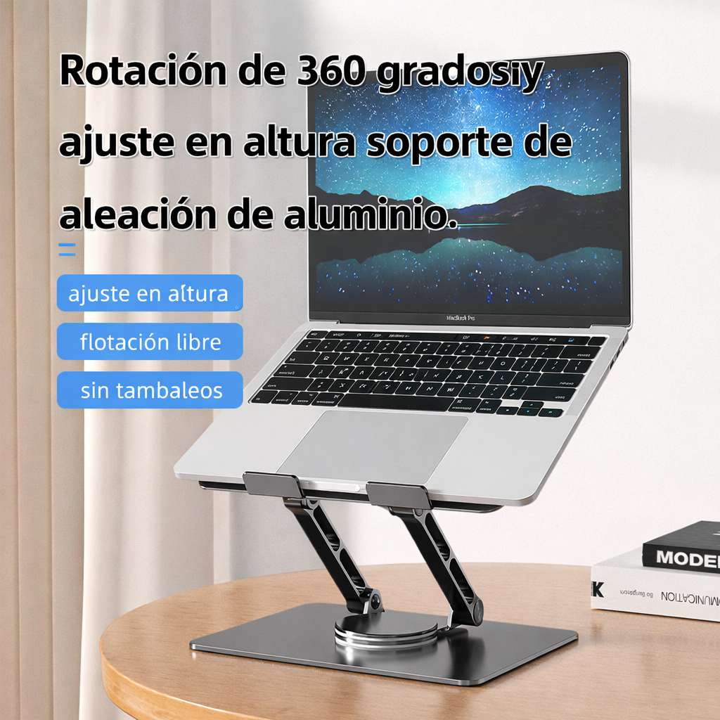 Soporte para portátil de aluminio y acero al carbono ajustable directo de fábrica para soporte para portátil de 10 a 17 pulgadas