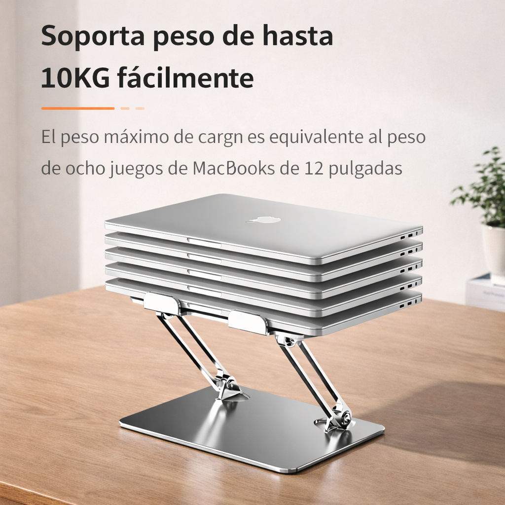 Soporte para portátil de aluminio y acero al carbono ajustable directo de fábrica para soporte para portátil de 10 a 17 pulgadas