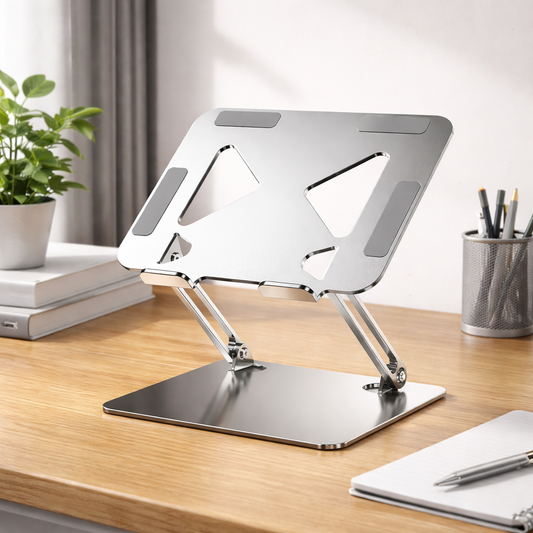 Soporte para portátil de aluminio y acero al carbono ajustable directo de fábrica para soporte para portátil de 10 a 17 pulgadas