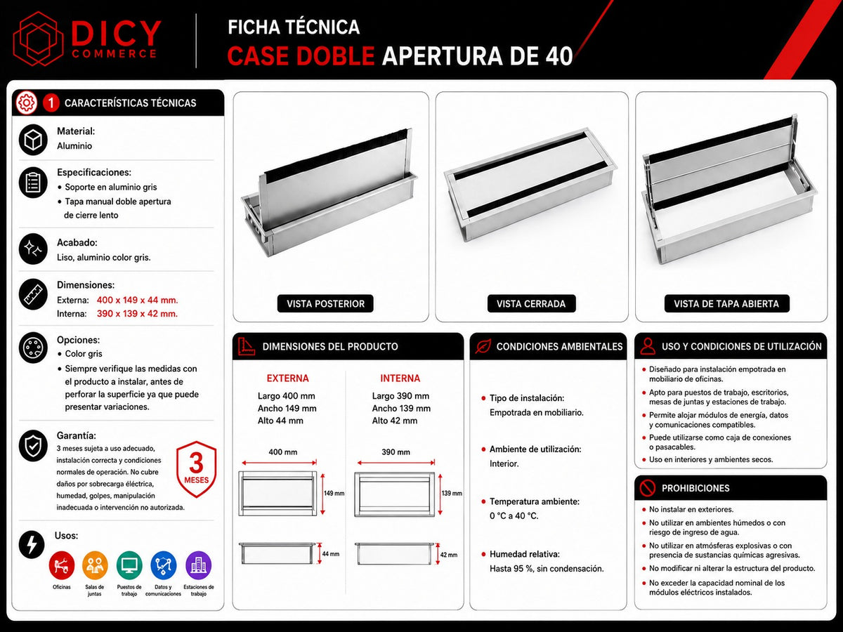 Case doble apertura